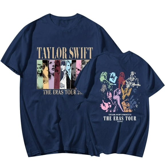 Cyinyin Taylor Swift Merch Country Taylor Swift Music A Lot Going On at The Moment Shirt for Women Letters Graphic Taylor Swift Music City Vacation Shirt Tee Outfits Shirts for Women Navy 2XL