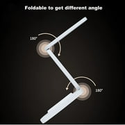 Foldable LED Desk Lamp,Small Book Reading Light with 3 Brightness Color,Rechargeable & Dimmable,Eye-Caring Studying Light,Portable Table Lamp,for Home,Office,Travel