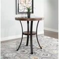 thumbnail image 4 of Pemberley Row Oak Veneer Rustic Umber Brown Pub Table Round Nailhead Trim 36" Unassembled, 4 of 5