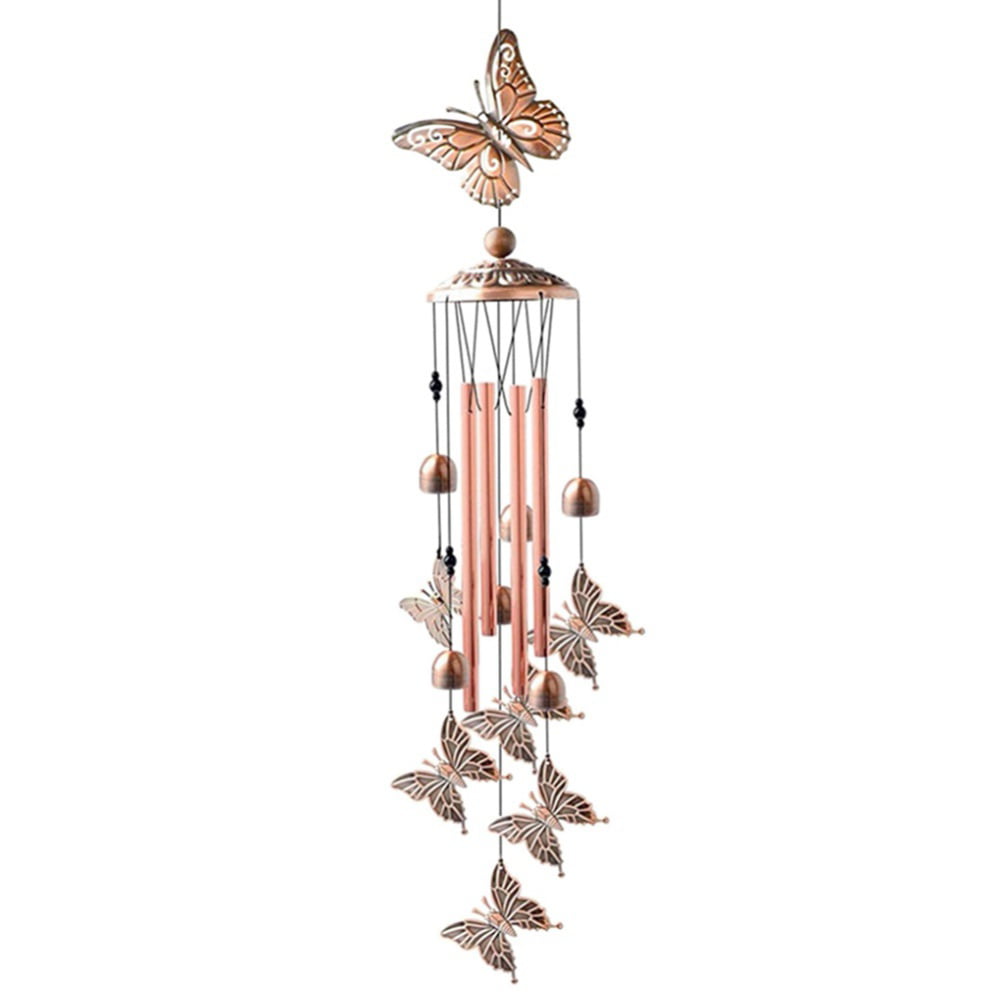 Various Wind chimes including cat butterfly bee flower angel flamingo Garden 