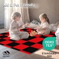 thumbnail image 4 of ODIKA 4'x6' Machine Washable Non-Slip Area Rug, Bold Checkered Design Ruby & Onyx High Traffic Rug with Pad, Black, 379294, 4 of 8