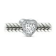 thumbnail image 2 of Bling Jewelry Womens Antique Style Love Heart Charm Bead Sterling Silver Bracelet, 2 of 4