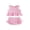 Style2:Pink, variant on Toddler Baby Girls Summer Swimsuit Sleeveless Striped Swimwear 2Pcs Suit Beach Bikini for 6M-4Y