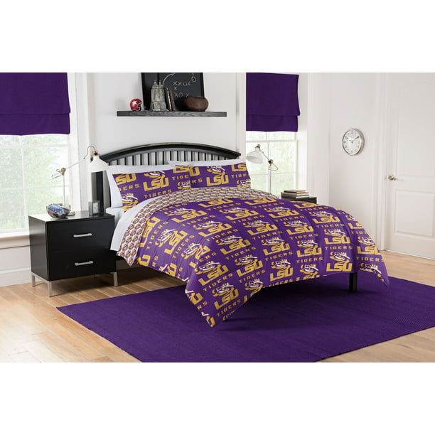 Ncaa Lsu Tigers Queen Bed In Bag Set Walmart Com Walmart Com