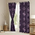 thumbnail image 3 of Feelyou Snake Damask Black Out Curtains, Aztec Abstract Curtains Pack of 2 (42x63 Each), 3 of 6