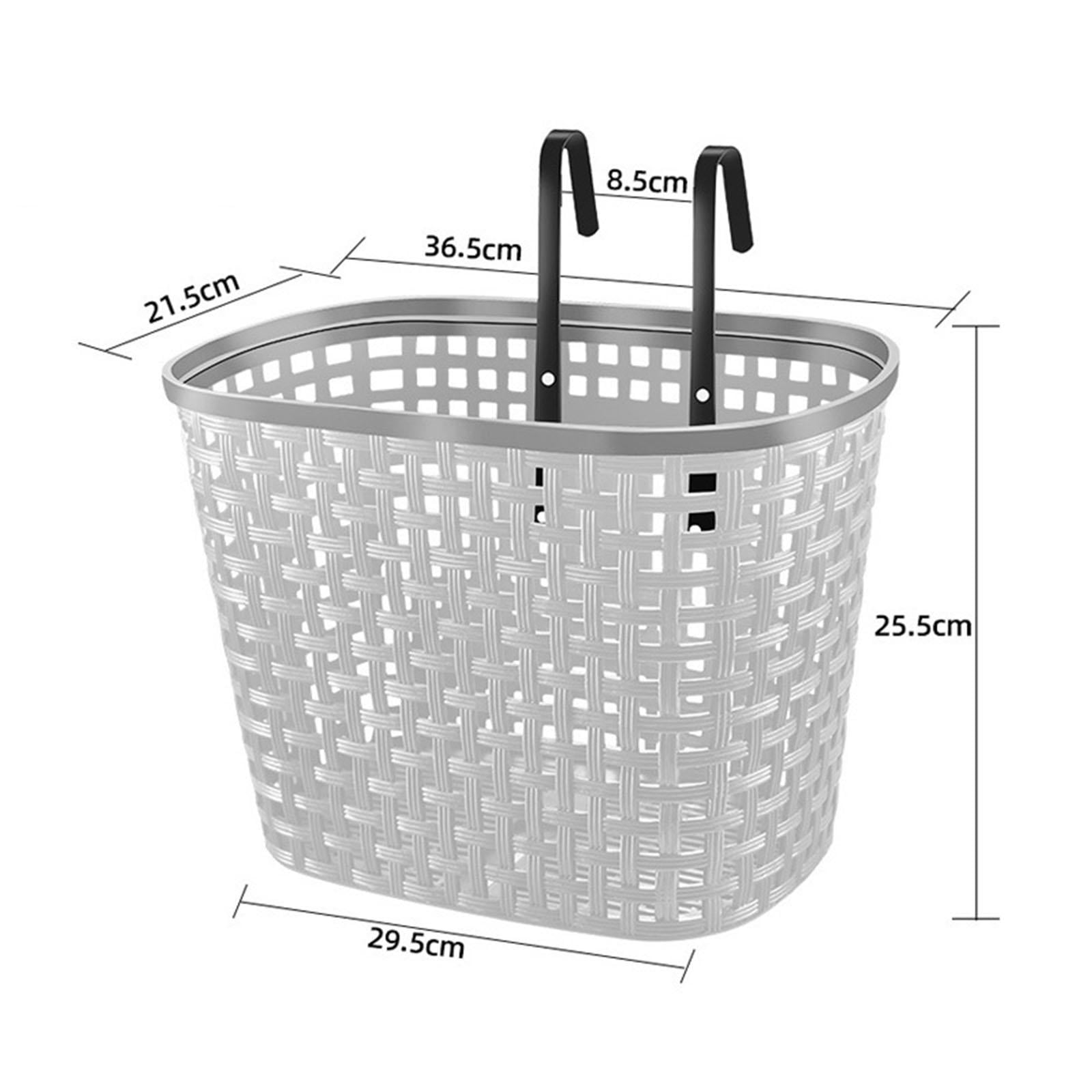 DimyFew Bike Basket Front Decor Hanging Basket Detachable Carrying Trendy Cycling Basket Gray