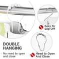 thumbnail image 3 of Shower Curtain Hooks, Shower Curtain Rings Rust Proof Balanced Smooth Glide Double Shower Curtain Hooks, White Shower Curtain Hooks, Shower Hooks for Shower Curtain 12 Pcs, 3 of 5
