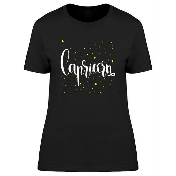 Zodiac Sign Capricorn Lettering Tee Women's -Image by Shutterstock
