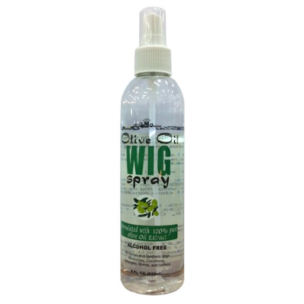 Black Queen Olive Oil Wig Spray 8 oz. (Pack of 2)