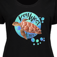 thumbnail image 4 of Inktastic Key West, Florida Swimming Sea Turtle with Bubbles Women's Plus Size T-Shirt, 4 of 5