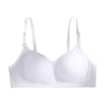 thumbnail image 4 of ALLLIST No Wire Women Bras Full Coverage Unlined Training Soft White Plain Bralette Lingerie for Women Size S-XL, 4 of 5