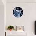 thumbnail image 4 of Analog Wall Clock Silent Non-Ticking Clocks Battery Operated Decor Clock for Living Room,Office,Kitchen-White Cat Gazes Up At The Starry Sky(16inch), 4 of 4