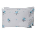 thumbnail image 5 of Sleepdown 100% Cotton Flannel Sheets Twin Size Bed Sheets Set with Deep Pockets, Brushed Flannel with Elastic Fitted Sheet Set, Soft & Cozy Sheets - 3 Piece Bedding and Pillowcase set, Blue Floral, 5 of 8