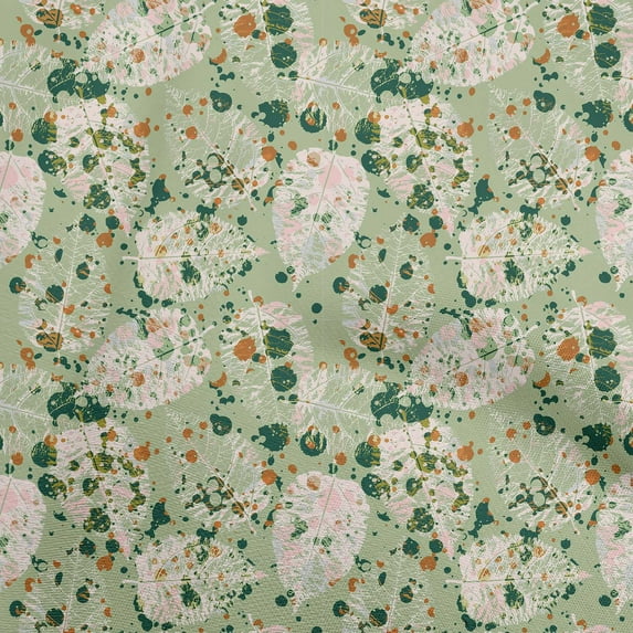 oneOone Georgette Viscose Light Green Fabric Abstracts Sewing Fabric By The Yard Printed Diy Clothing Sewing Supplies 42 Inch Wide