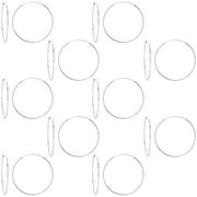 10 Pairs Sterling Silver Endless Hoop Earrings thin 1 mm tube 1 1/2 inch 40mm