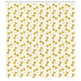thumbnail image 3 of Ambesonne Italy Shower Curtain, Farfalle Pasta Sketch Art, 69"Wx70"L, White and Earth Yellow, 3 of 3