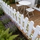 thumbnail image 5 of Borde de plástico blanco para valla de jardín | Mini valla de 20 x 17 x 12 cm con tacos de tierra | Borde para parterres, césped y caminos para jardines domésticos, 5 of 7