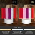 thumbnail image 2 of Rectangular Acrylic Lamp 5.9in×5.9in Luminous Lamp Bedside Lamp Soft And Not Dazzling 3 Kinds Of Light For Bookshelf Desk Nightstand Skyblue Stripe_1, 2 of 8