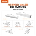 thumbnail image 2 of VEVOR Mini Split Line Set Cover 3-inch W 10Ft L, PVC Decorative Pipe Line Cover For Air Conditioner with 5 Straight Ducts & Full Components Easy to Install, Paintable for Heat Pumps, White, 2 of 9