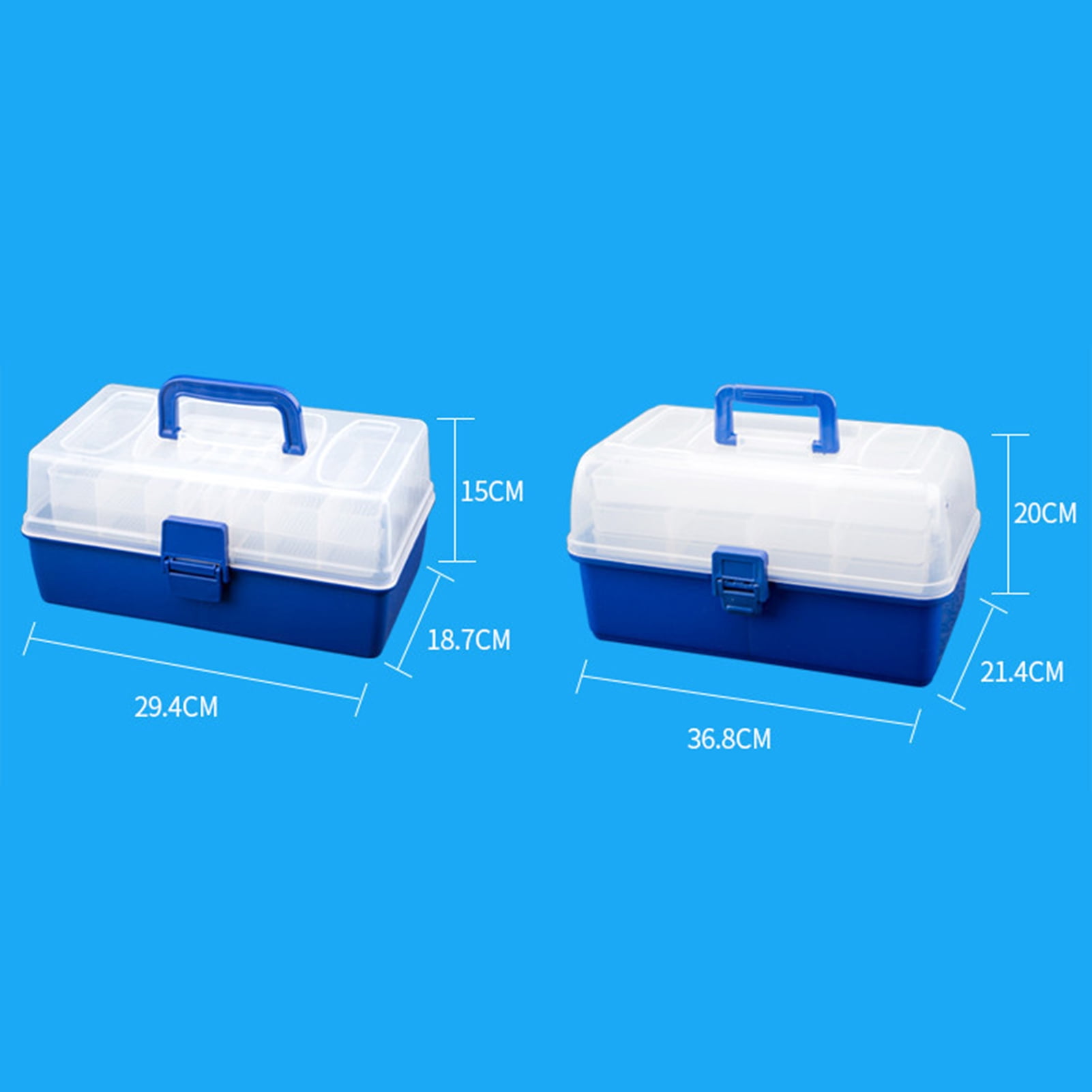 Portable 3/4 Layers Lure Bait Storage Box Fishhook Fishline Fishing Gear Protective Case