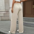 thumbnail image 3 of NJWS Womens High Waisted drawstring Sweatpants Wide Leg Baggy Lounge Jogger Pants With Pockets, 3 of 8