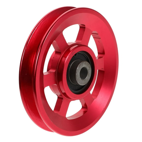 LABSERRON Pulley Attachment For Squat Rack 1Pcs Red Round Aluminum Alloy Pulley Wheel Fitness Pulley System Home Workout
