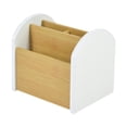 thumbnail image 1 of Organizador de escritorio con soporte para control remoto de mesa para sala de estar y mesita de noche Blanco, 1 of 9