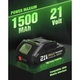 thumbnail image 4 of 21V Cordless Hedge Trimmer & Grass Shear, Electric 2-in-1 Bush Trimming Tool with 4.5"/8.5" Blades, 4 of 6