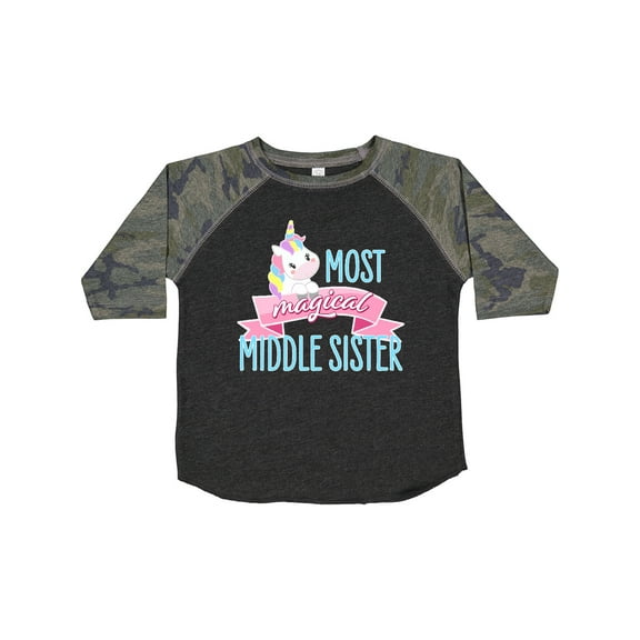 Inktastic Most Magical Middle Sister Cute Unicorn Girls Toddler T-Shirt