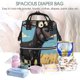 thumbnail image 5 of Fotbe Whimsical Cartoon Cow Mochila Maternidad - Lona de Sarga Impermeable, Mochila de Pañales de Gran Capacidad con Múltiples Bolsillos y Correas Ajustables, 5 of 6