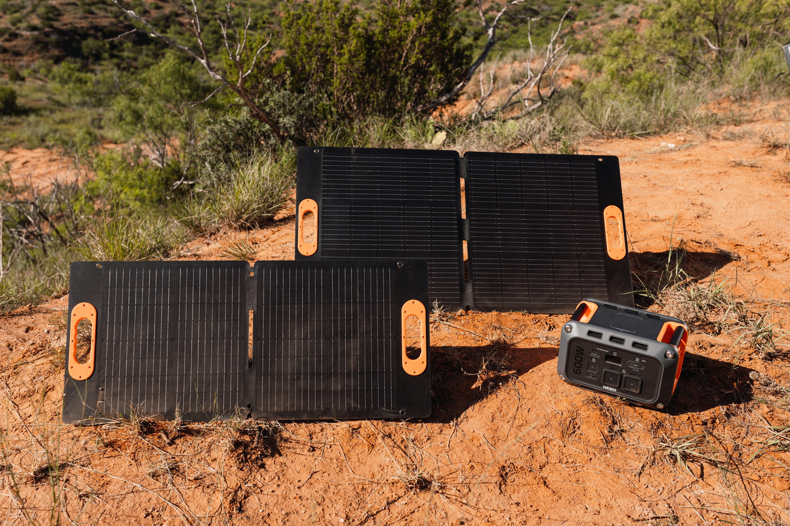 NEBO Reliance 100W Solar Panel, Foldable, Packable and Lightweight Panel has 22% Sunlight to Solar Energy Conversion Rate to Keep Phones, Tablets, Power Stations, and Other Devices Fully Charged