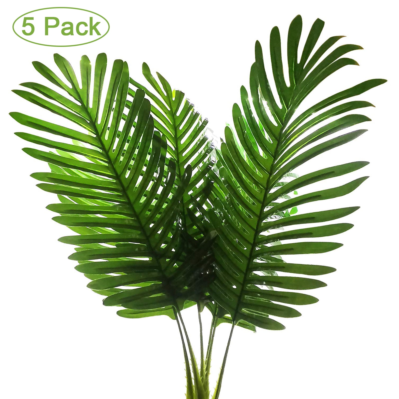 5 Pack Palm Artificial Plants Leaves Wedding Decorations Faux Large