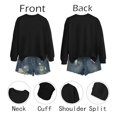 thumbnail image 6 of BODOAO Women's Graphic Sweatshirt You Can Do Hard Things Crewneck Long Sleeve Pullover Oversized Loose Fit Casual Inspirational Fall Winter Top for Women Fashion Black L, 6 of 9