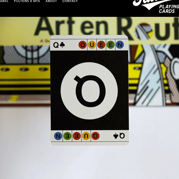 Black Edition Fulton Street MTA Playing Cards (1972 Vignelli Map)