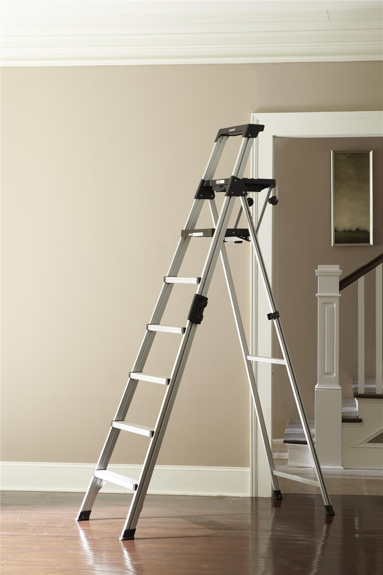 Cosco 8 Ft. Signature Series Aluminum Folding Step Ladder 300 Lb. Type IA (12 Ft. Max Reach) - image 2 of 9