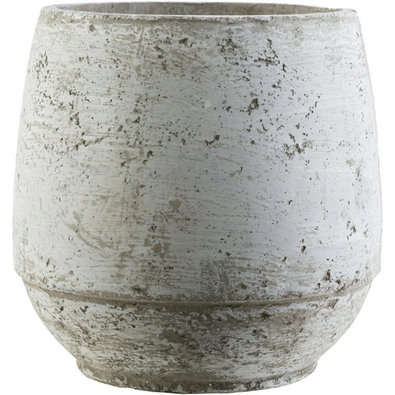Livabliss Rome Traditional Planter, 10" x 10", Taupe/Ivory