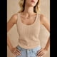 thumbnail image 5 of Camisetas Sin Mangas para Mujer, de Punto, con Cuello en U, Básicas e Informales de Verano. Caqui S, 5 of 9