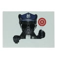 thumbnail image 1 of Police Cutting Board, Animal Dog Pug Wears Glasses Thumbs up Sirens Traffic Like Art Print, Decorative Tempered Glass Cutting and Serving Board, Small Size, Blue and Black, by Ambesonne, 1 of 1