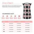 thumbnail image 3 of Balery Heart Black Buffalo Plaid Gingham Camisón de princesa para niñas, pijama de algodón con mangas abullonadas, suave y bonito.-XX-Large, 3 of 6