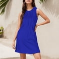 thumbnail image 1 of WILLBEST Vestidos Casuales Para Mujer Vestido De Verano De Color Liso Para Playa, Elegante, Flotante, De Longitud Media, Con Cuello Redondo Y Sin Mangas, 1 of 3