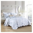 thumbnail image 3 of 3-Piece Quilt Set Lightweight Bedspread Set Coverlet Set (Light Blue, King), 3 of 8