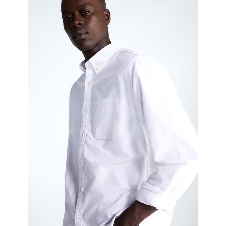 Free Assembly Men's Cotton Oxford Button-Down Shirt photo 4
