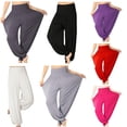 thumbnail image 2 of Pantalones harén de mujer de ropa deportiva vintage, pantalones largos sueltos de yoga, pantalones anchos deportivos bohemios para danza del vientre, ropa de yoga, 2 of 5