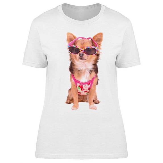 Chihuahua Is Ready To Swim T-Shirt Women -Image by Shutterstock, Female Medium