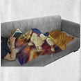 thumbnail image 6 of Bowling Party Soft Flannel Fleece Throw Blanket, Spread Skittles Blue Ball on a Wooden Floor Moment of Crash Themed Print, Cozy Plush for Indoor and Outdoor Use, 70" x 90", Multicolor, by Ambesonne, 6 of 6