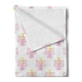 thumbnail image 2 of Angel Soft Flannel Fleece Throw Blanket, Angels Wing Girl with Halo Fairytale Surreal Kids Cartoon, Cozy Plush for Indoor and Outdoor Use, 60" x 80", Earth Yellow Baby Pink, by Ambesonne, 2 of 5
