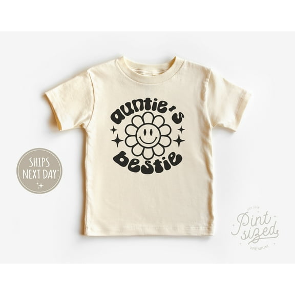 Auntie'S Bestie Toddler Shirt, I Love My Aunt Shirt Tee, Retro Shirt TODDLER SHORT SLEEVE TEE BELLA CANVAS 3001T