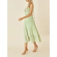 thumbnail image 5 of Eyicmarn Women's Summer Midi Cami Dress Solid Color Spaghetti Strap Backless Tie-Up Party Beach A-line Dress, 5 of 9