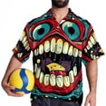 thumbnail image 4 of Tiny teeth Men's Short Sleeve Casual Printed Button Down Beach Shirts - Summer Fashion Tops, 4 of 6