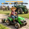 thumbnail image 5 of East doll 12V Ride on Tractor with Tiltable & Detachable Trailer, up to 3.1Mph Truck with Parental Remote, Music Player, Bluetooth Function & Headlight, 5 of 7